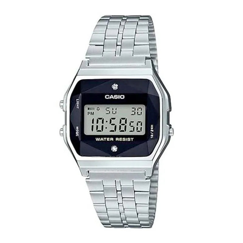 Casio A159WAD-1 Boy Size Silver Digital Vintage Watch ( Japan Made )