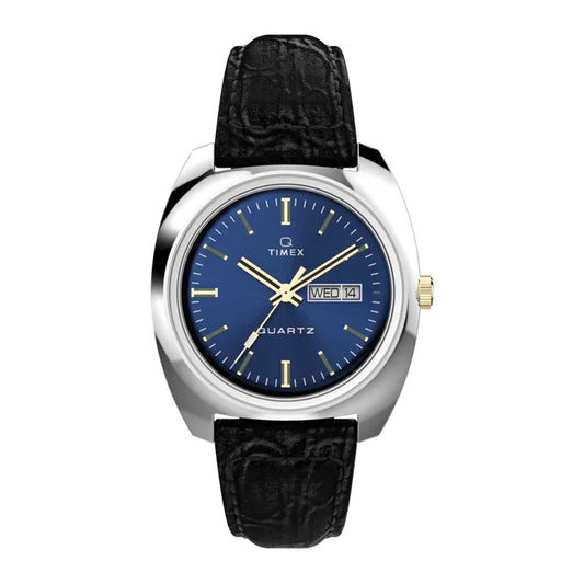 Q Timex 1978 Day / Date 37mm Leather Watch TW2W44800
