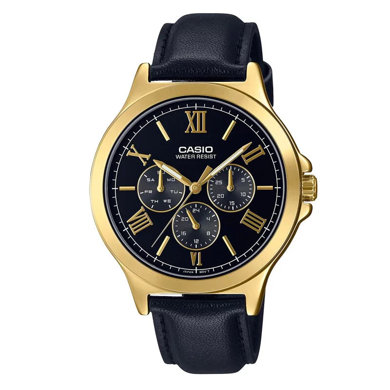 Casio MTP-V300GL-1A 40mm Analog Leather Watch