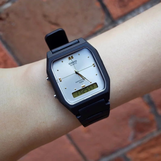Casio AW-48HE-7A Casio Silver Dual Time Watch