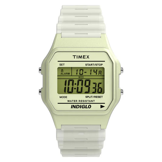 Timex T80 Digital Watch 34mm Glow In The Dark TW2Y02600