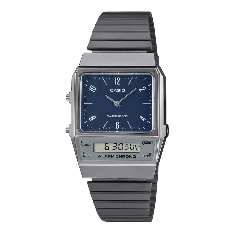 Casio AQ-800EB-2A Gungray Green Dual Time Watch