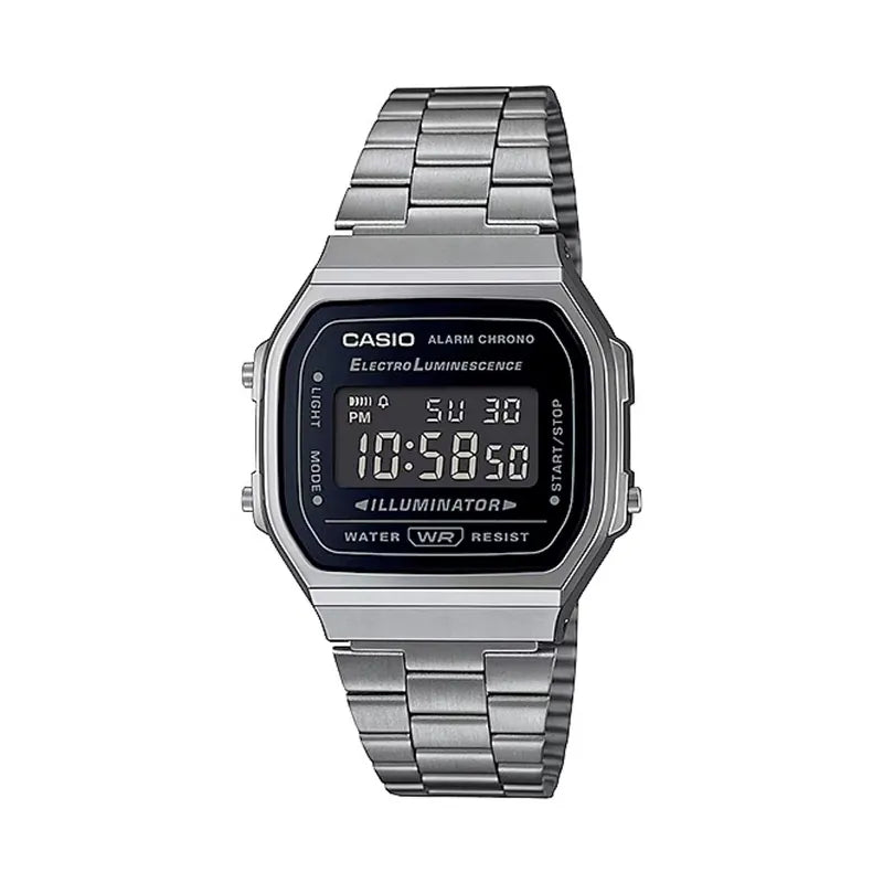 Casio A168WGG-1B Gray Digital Vintage Watch