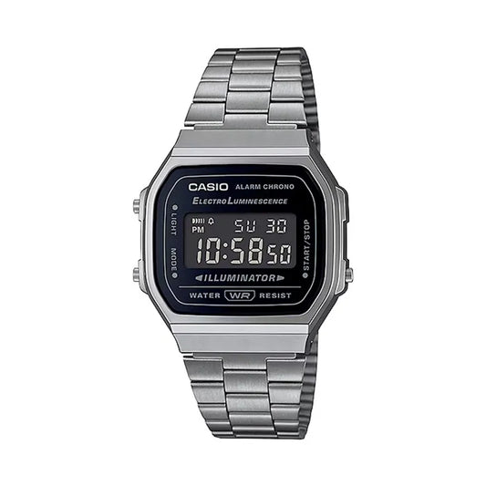 Casio A168WGG-1B Gray Digital Vintage Watch