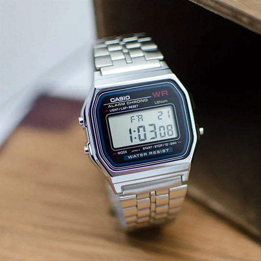 Casio A159WA-N1 Boy Size Silver Digital Vintage Watch ( Japan Made )