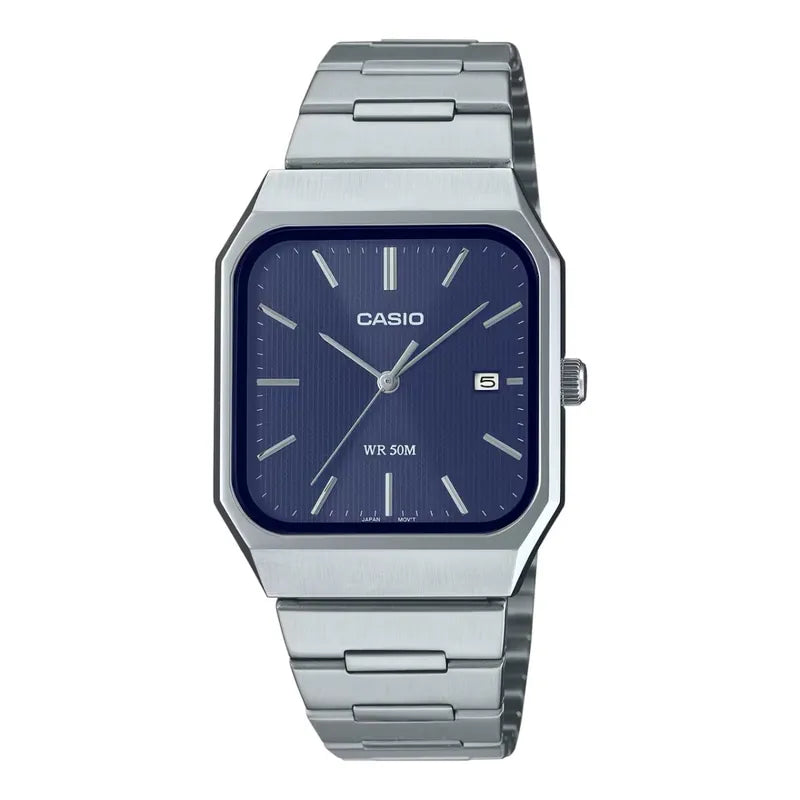 Casio Square Stainless Steel Quartz Watch MTP-B185D-2A1V