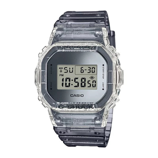 G-Shock Casio Skeleton Classic Clear Grey Digital Watch DW-5600SK-1