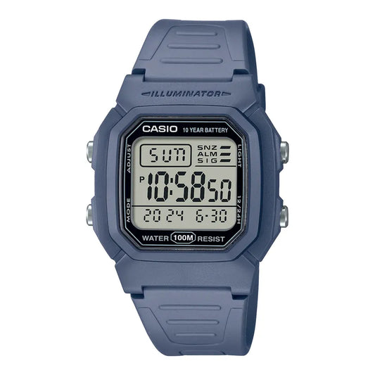 CASIO W-800H-2A 100m 10 Years Battery Life Digital Watch