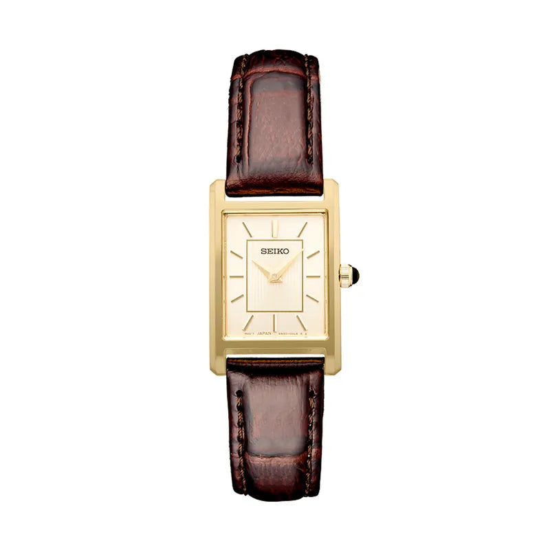 SEIKO SWR066 Quartz Tank Analog Rectangle Ladies Vintage Watch
