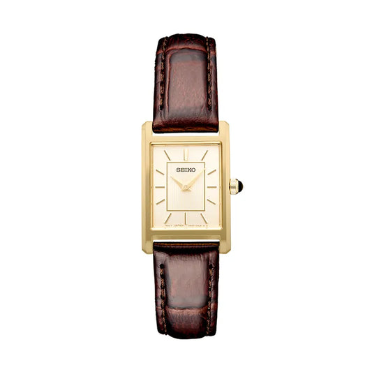 SEIKO SWR066 Quartz Tank Analog Rectangle Ladies Vintage Watch