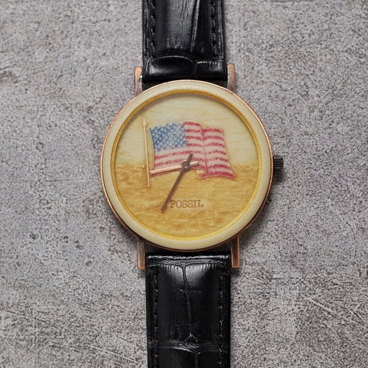 Fossil 90s Vintage Stone Leather Watch F0001