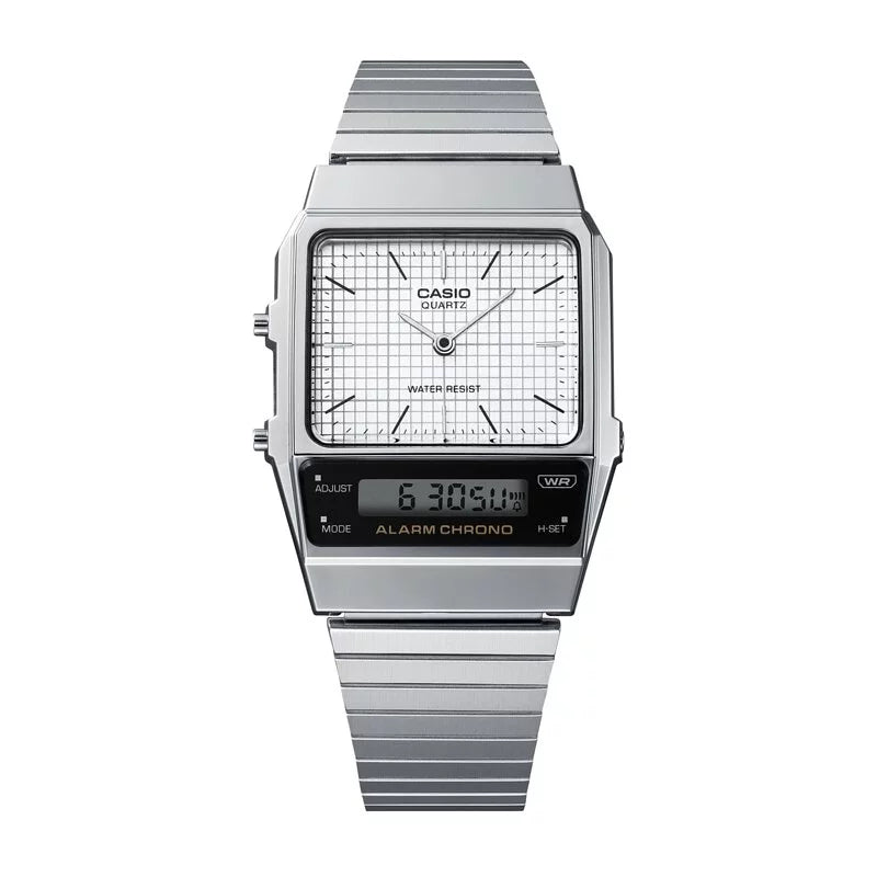 Casio AQ-800E-7A Silver Dual Time Watch