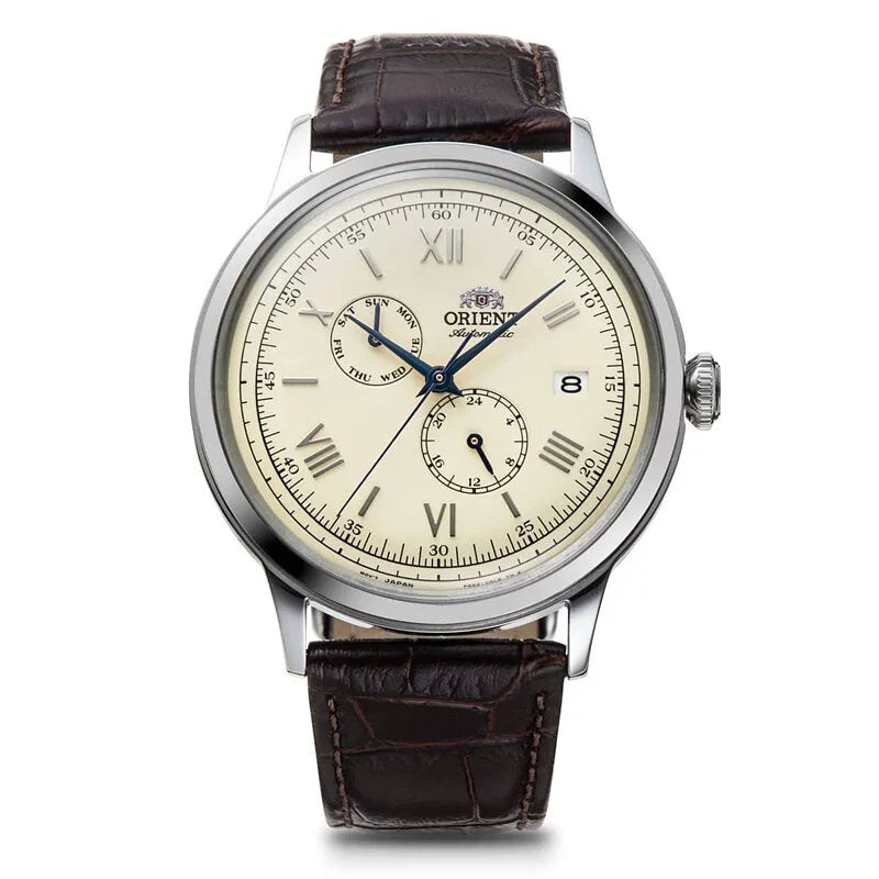 ORIENT Bambino Day-Date Classic Leather Watch RA-AK0702Y