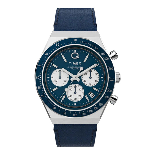 Q Timex Chronograph 40mm Leather Watch TW2W51700