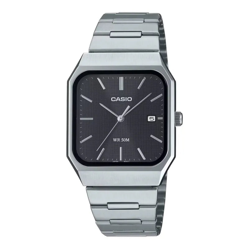Casio Square Stainless Steel Quartz Watch MTP-B185D-1AV