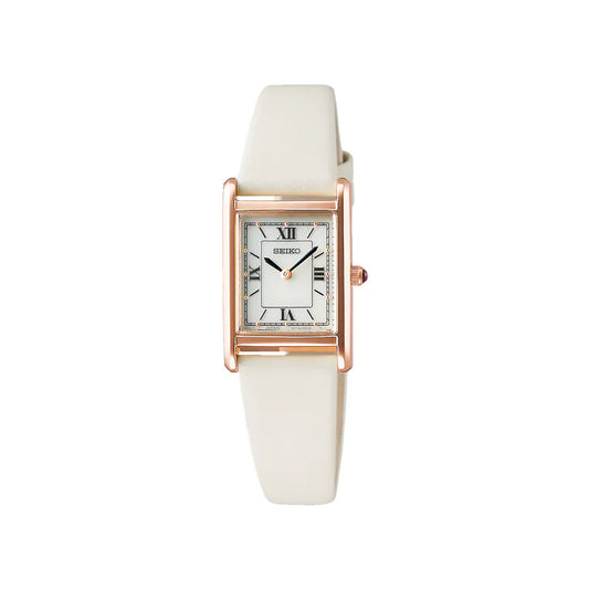 SEIKO STPR076 Solar Tank Analog Rectangle Ladies Vintage Watch
