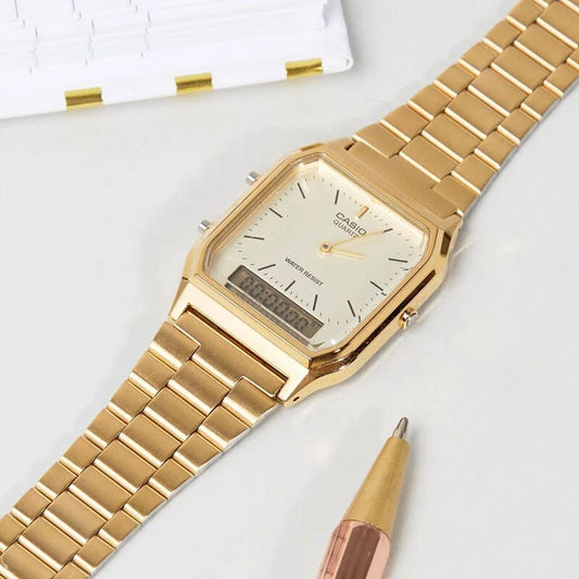 Casio AQ-230GA-9D Casio Gold Dual Time Watch