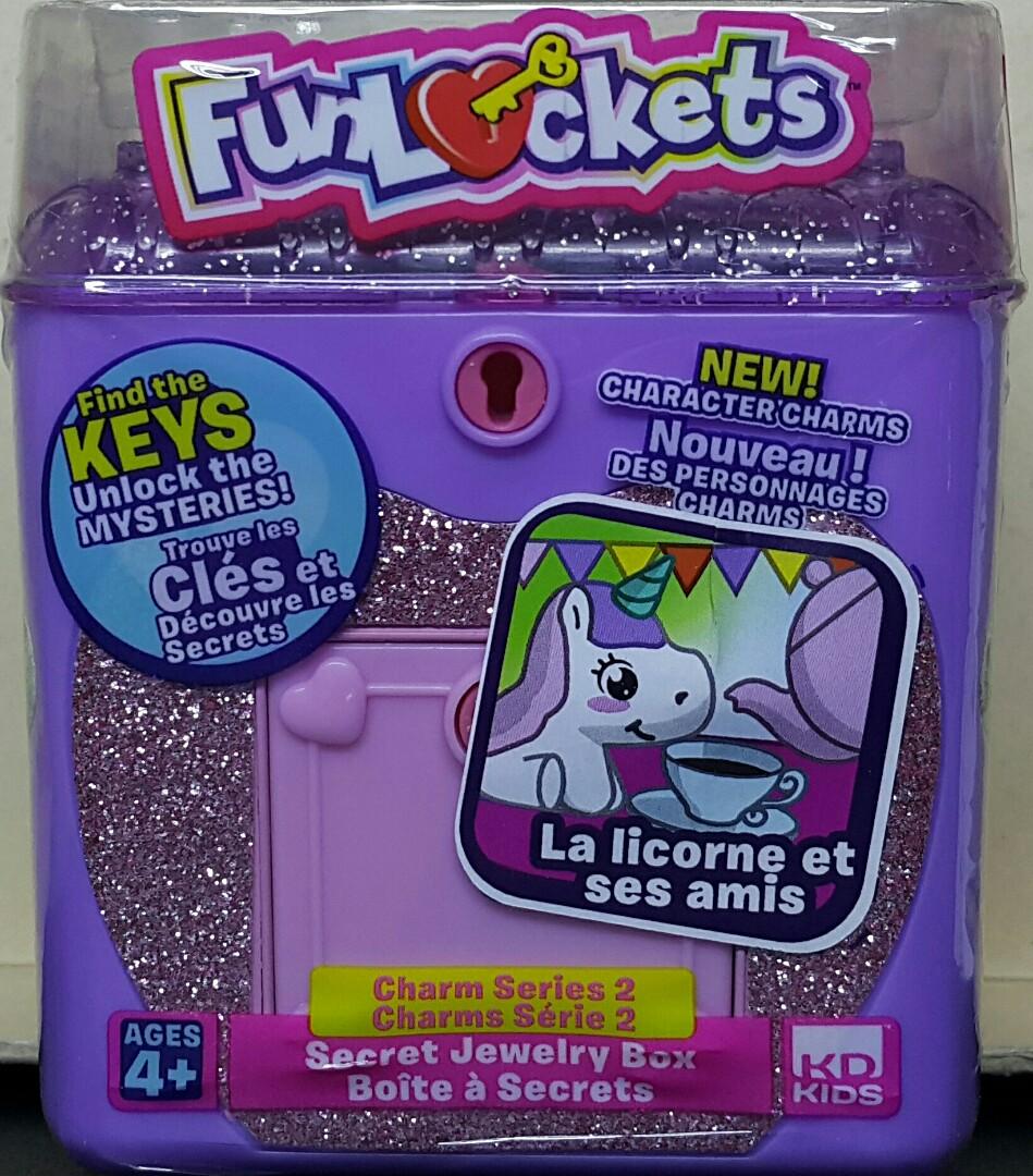 KD KIDS 67477 Mysterious Surprise Small Box Elegant Series 2nd Series Secret Jewelry Box - Unicorn and Her Friends FUN LOCKETS CHARM SEREIS 2 SECRET JEWELLERY BOX - THE UNICORN AND HER FRIENDS