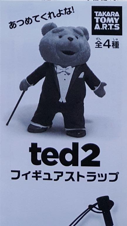 TAKARA TOMY ARTS 82868 TED 2 EARPHONE DUSTPROOF FIGURE STRAP SET Bear 2 earphone jack dust plug Gachapon set