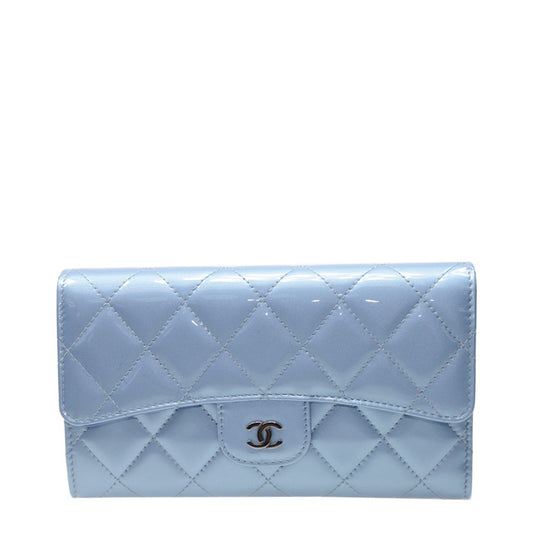 Chanel Long Button Wallet A31506VLBLUE 2566