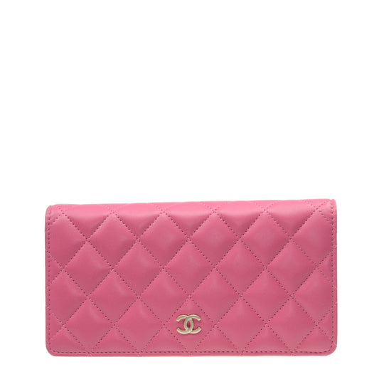 Chanel Long Fold Wallet A31509PINKGP 9835