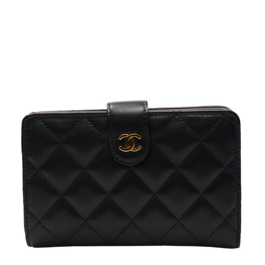 Chanel Short Button Wallet A48667LBLKGP 3144