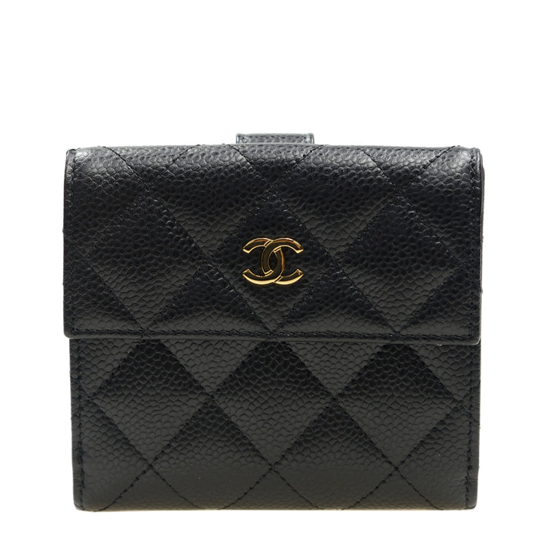 Chanel Short Button Wallet A48980CBLKGP 6230