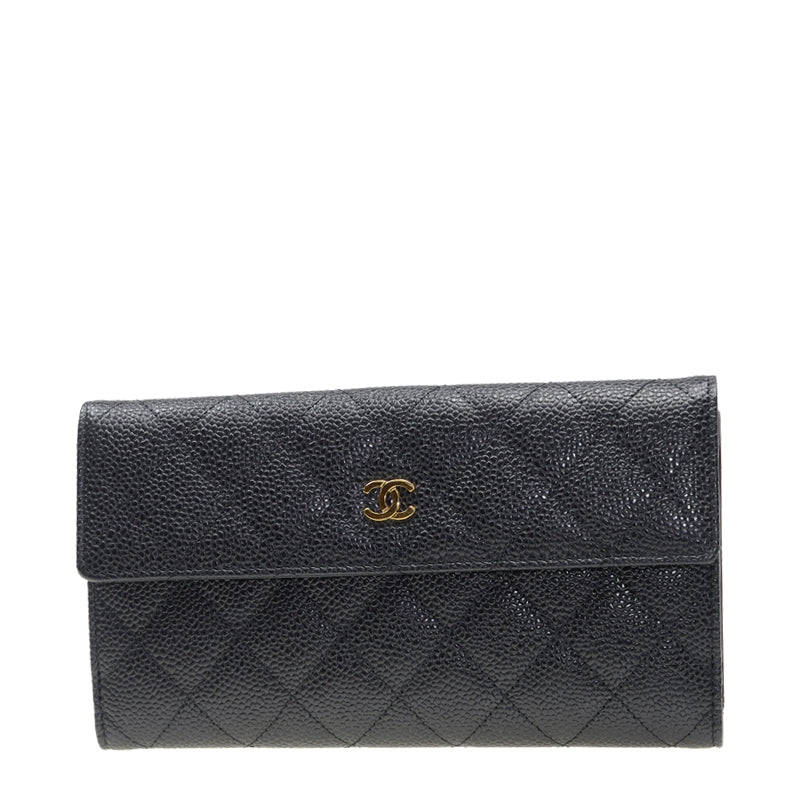 Chanel Long Button Wallet A48983CBLKGP 1270