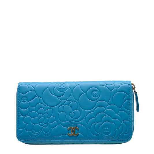 Chanel Long Zipper Wallet A50085LLBLUEGP 1781