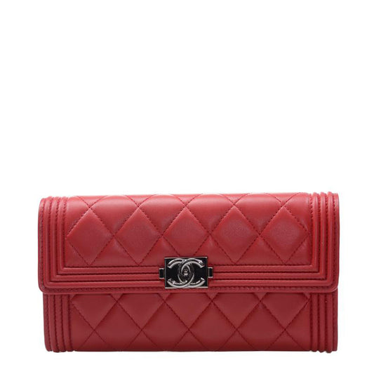 Chanel Long Button Wallet A68910RED 1472