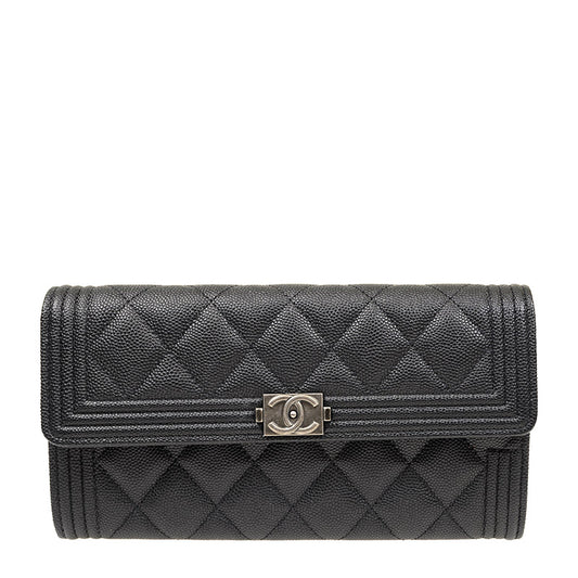 Chanel Long Button Wallet A80286CBLKSS 1823