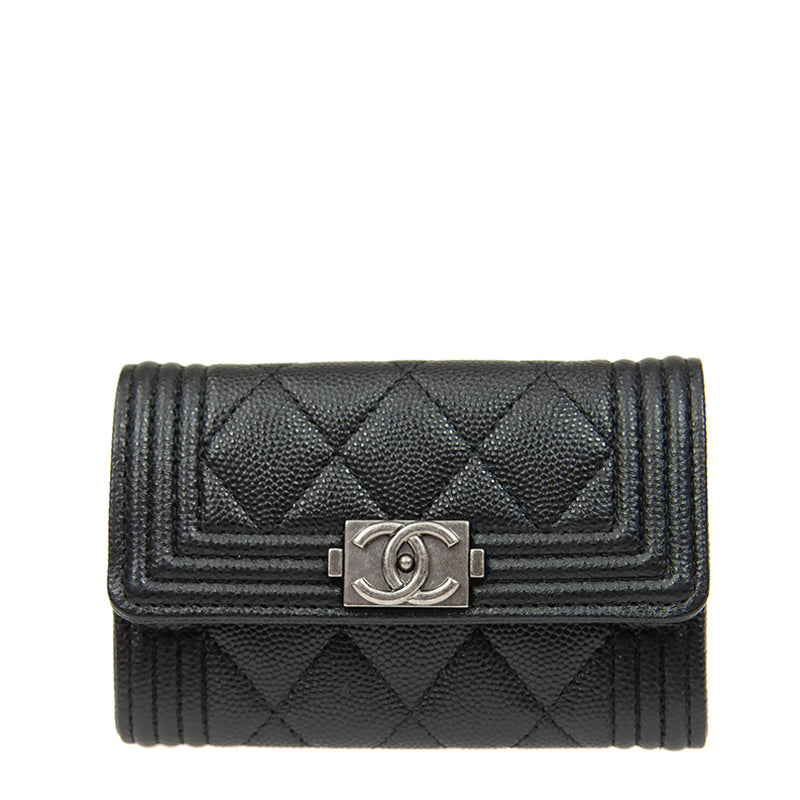 Chanel Short Button Wallet A80603CBLK 3818