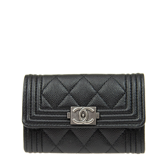 Chanel Short Button Wallet A80603CBLK 3818