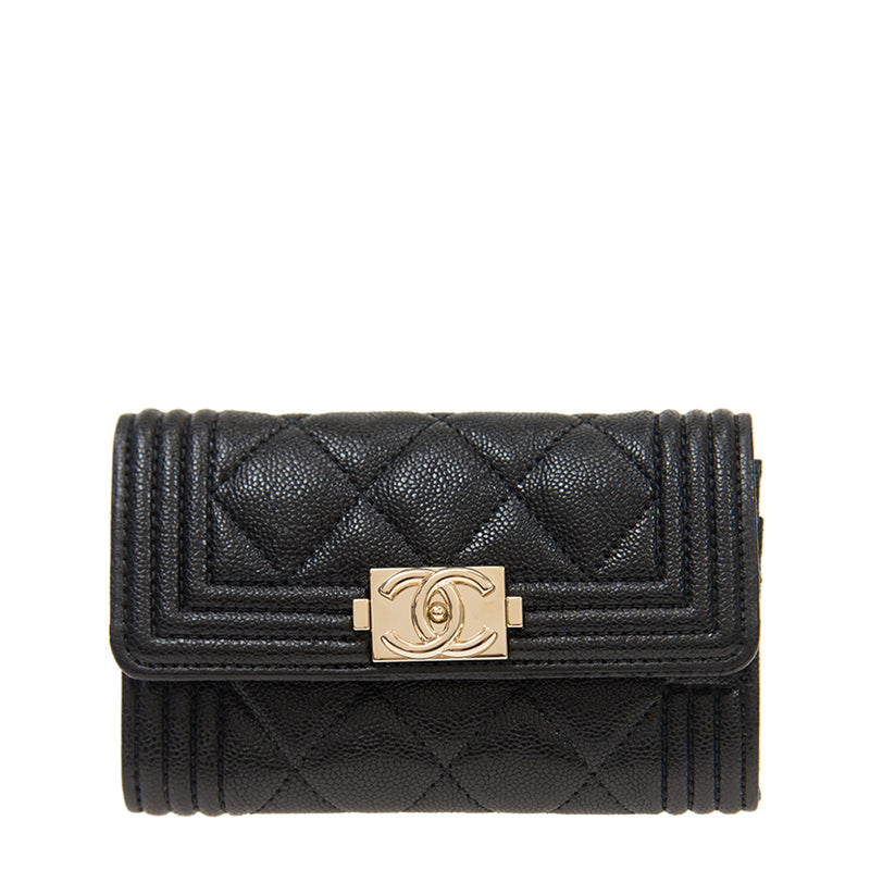 Chanel Short Button Wallet A80603CBLKGP 9785