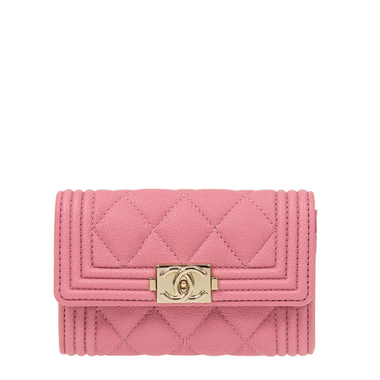 Chanel Short Button Wallet A80603CPINKGP 980