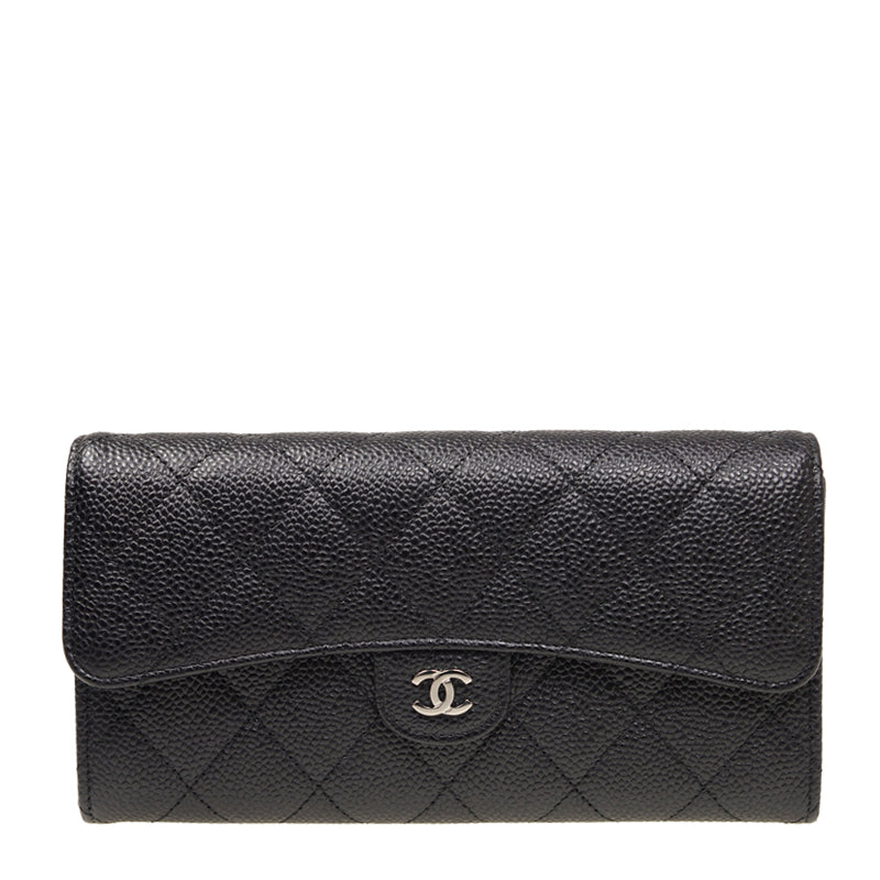 Chanel Long Button Wallet A80758CBLK 9553