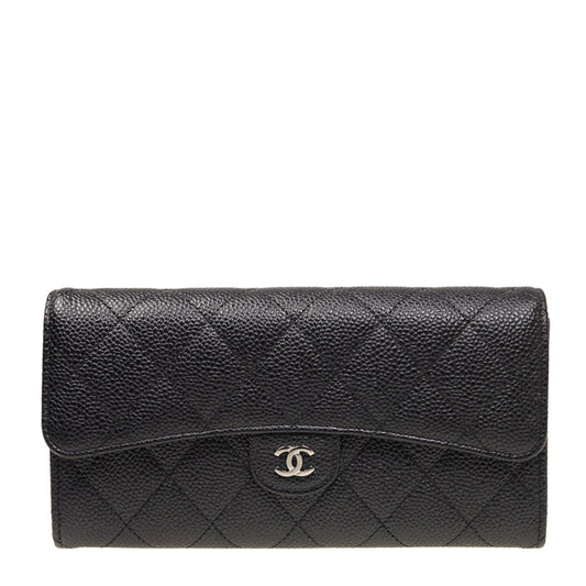 Chanel Long Button Wallet A80758CBLK 9553