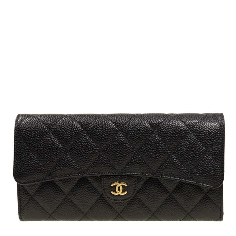 Chanel Long Button Wallet A80758CBLKGP 8315