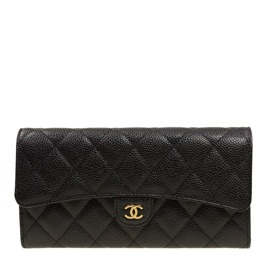 Chanel Long Button Wallet A80758CBLKGP 8315
