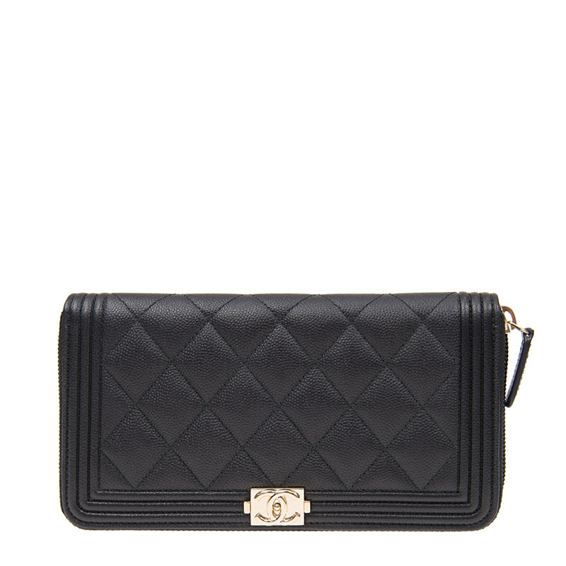 Chanel Long Zipper Wallet A80815CBLKGP 2362