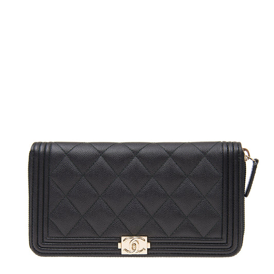 Chanel Long Zipper Wallet A80815CBLKGP 2362