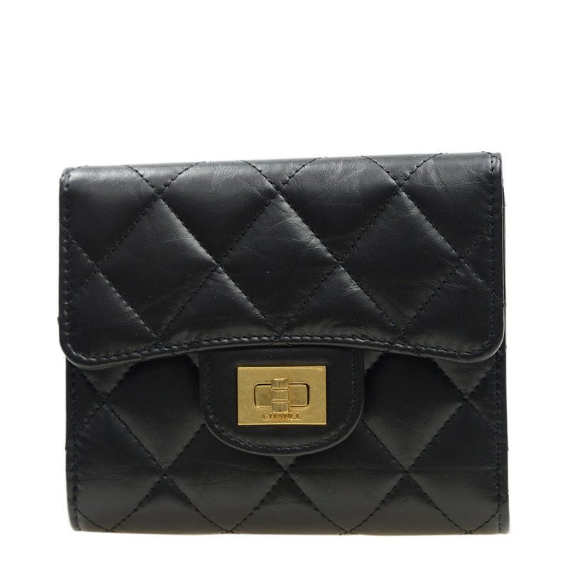 Chanel Short Lock Wallet A80832BLKGP 5193