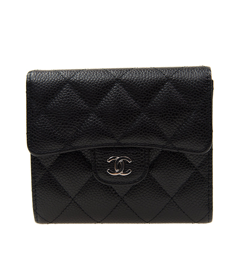 Chanel Short Button Wallet A82288CBLK 12234
