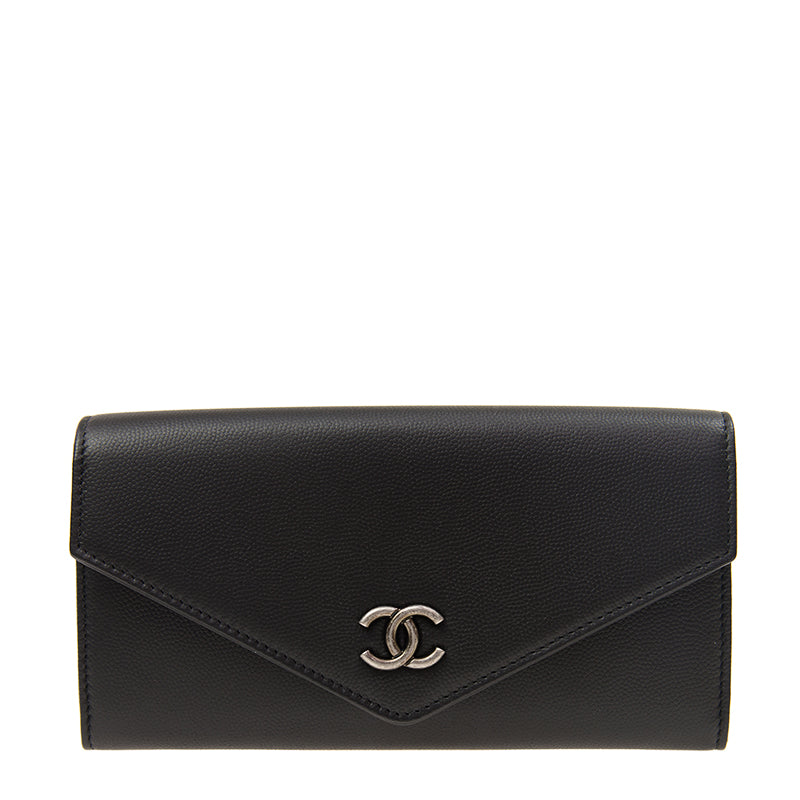 Chanel Long Button Wallet A82718CBLK 4107
