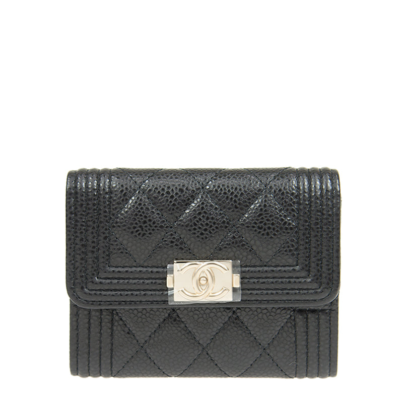 Chanel Short Button Wallet A84311CBLKGP 3158