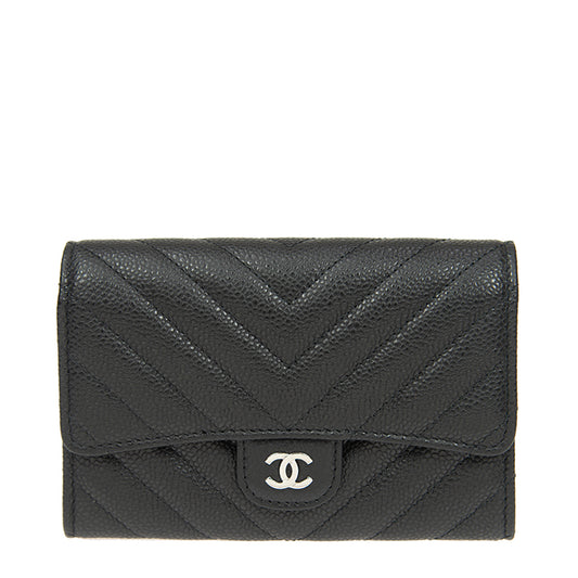 Chanel Short Button Wallet A84403CBLK 1174
