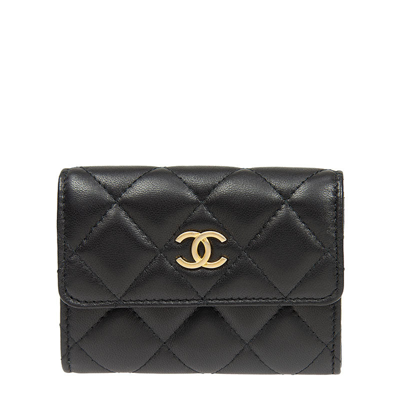 Chanel Short Button Wallet AP0035LBLKGP 4272