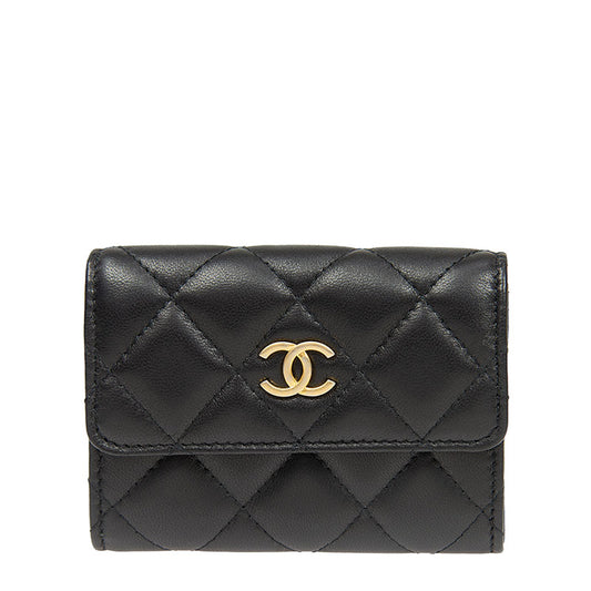 Chanel Short Button Wallet AP0035LBLKGP 4272