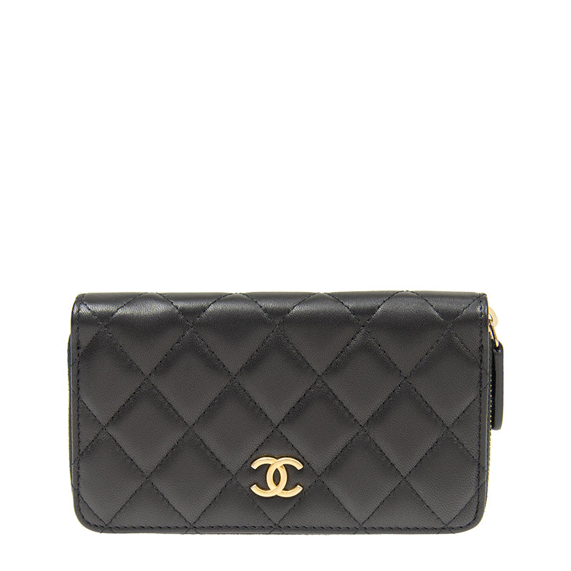 Chanel Short Zipper Wallet AP0098LBLKGP 2539