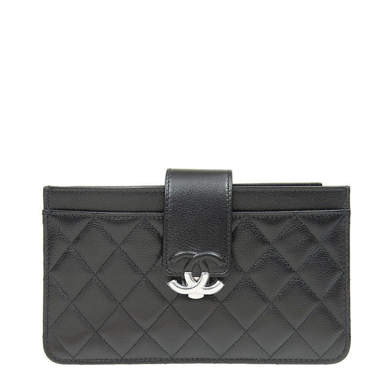 Chanel Long Button Wallet AP0152CBLKSS 1456